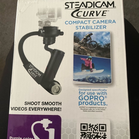 New In Box Steadicam Curve Purple Go Pro - Picture 3 of 3